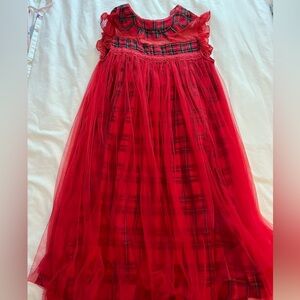Big girls Tartan Tulle overlay dress